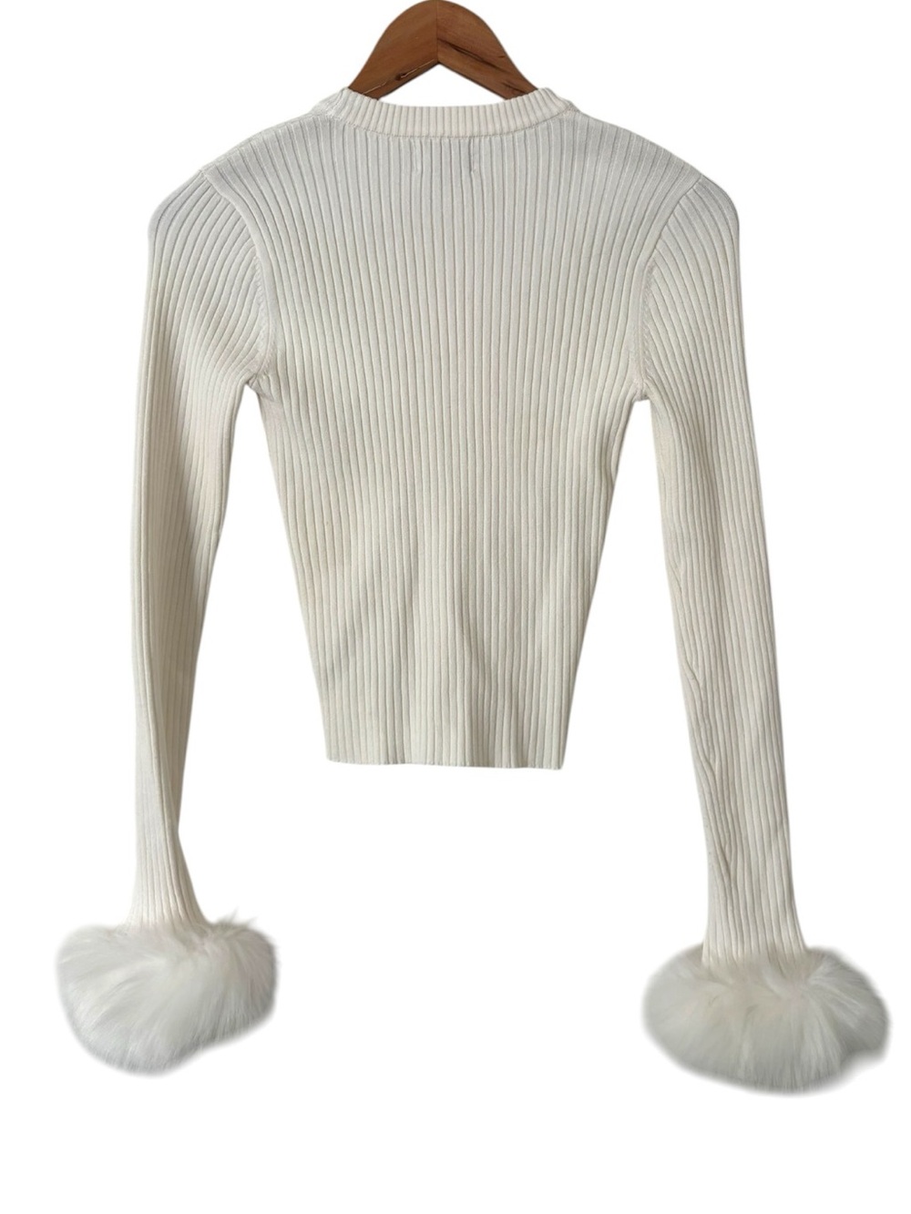 Show Me Your MuMu Fran Faux Fur Ribbed Top - Picture 3 of 4